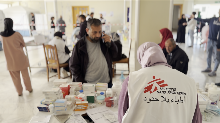 Mais de 800.000 pessoas foram forçadas a fugir das suas casas e cidades no Líbano. Foto. MSF
