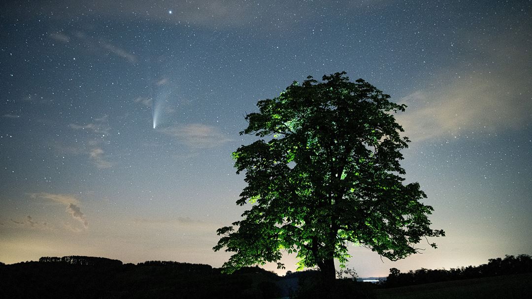 Cometa NEOWISE visto em Magyarhertelend, Hungria. Foto: Tomas Soki/EPA