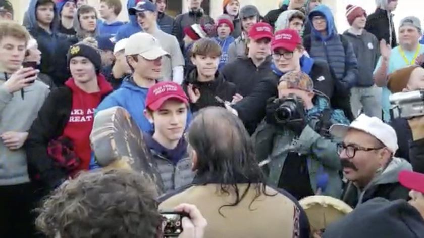 Nicholas Sandmann, o jovem católico que foi indemnizado pela CNN depois de esta ter divulgado um episódio de "fake news". Foto: DR