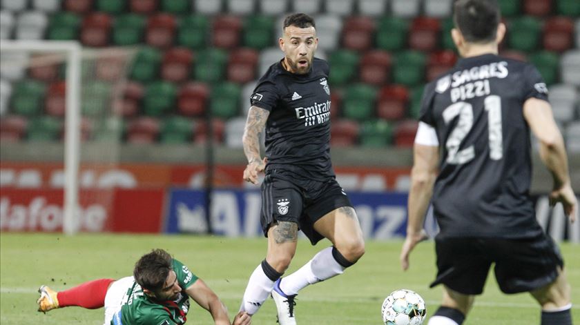 Otamendi cometeu um erro que deu origem ao golo do Marítimo. Foto: Benfica