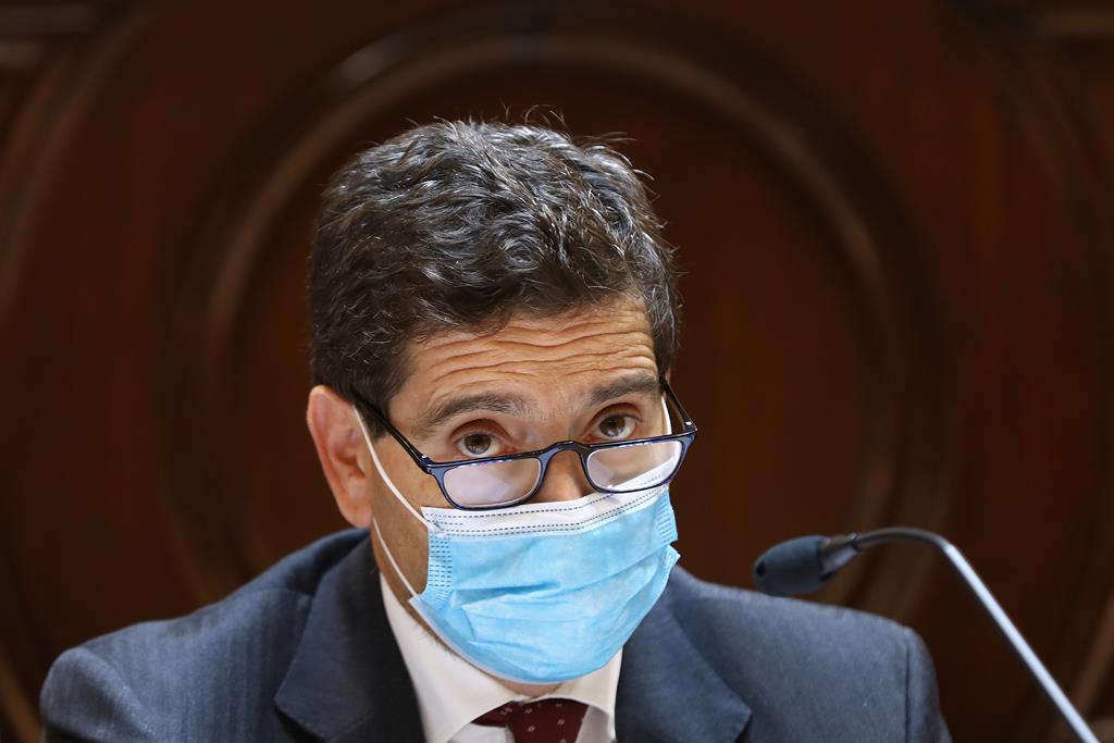 O presidente do Novo Banco António Ramalho durante audição na comissão de Orçamento e Finanças no Parlamento 15 Setembro 2020 Foto António Pedro Santos Lusa