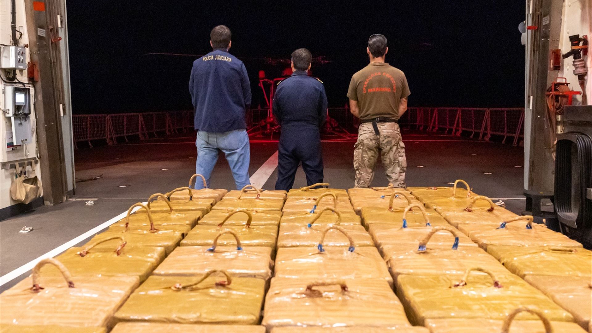 Portugalske oblasti zasegle sedem ton kokaina na odprtem morju blizu Lizbone