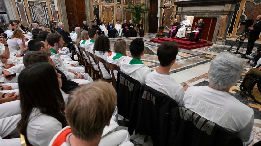 Papa aos Paralímpicos. "Em tempos de guerra, desporto revela que se pode competir sem se odiar". Foto: Vatican News