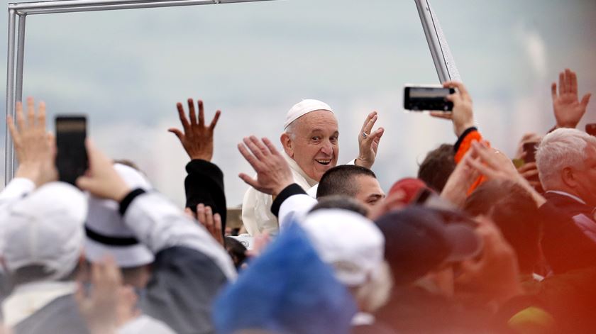 Papa na Roménia, Transilvania, missa no santuário de Sumuleu-Ciuc (01/06/19) Foto: Robert Ghement/EPA