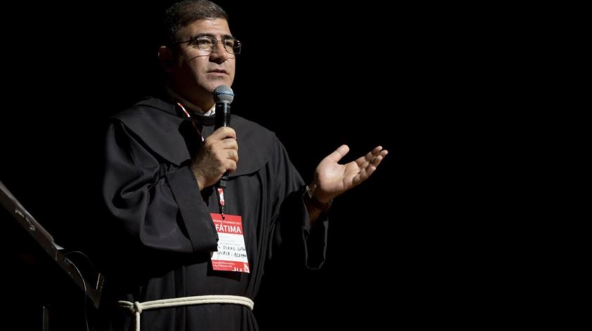 O padre Firas partilha a sua experiência em Alepo durante a peregrinação internacional da fundação. Foto: AIS