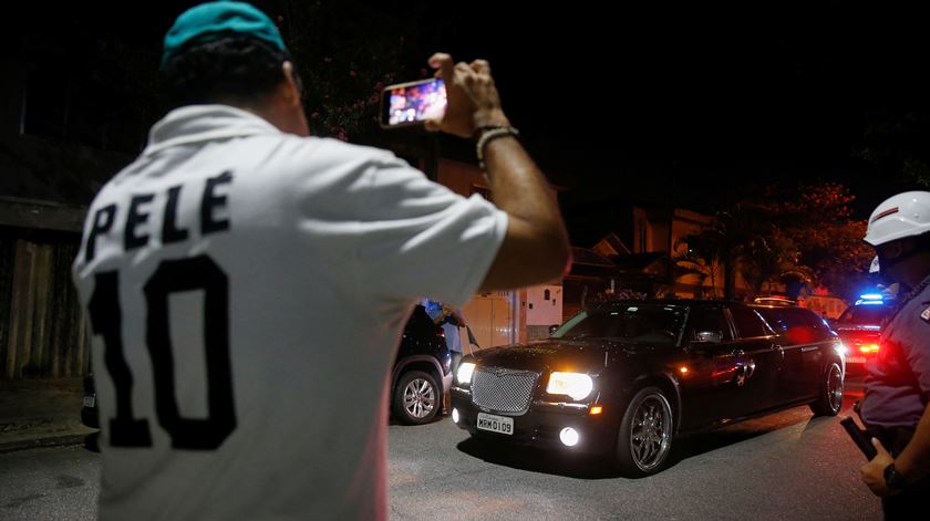 O último adeus a Pelé Foto: Diego Vara/Reuters