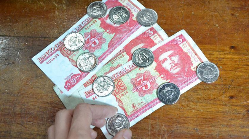 Cuba tem duas moedas oficiais, o peso cubano (CUP, de menor valor) e o peso cubano convertível (CUC, como a mesma cotação do dólar americano). Foto: Elsa Araújo Rodrigues/RR