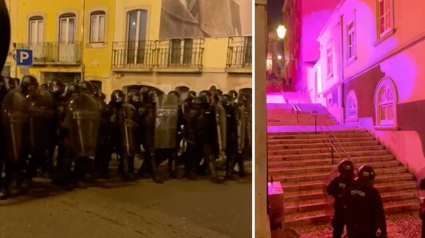 Polícia dispersa manifestantes com balas de borracha