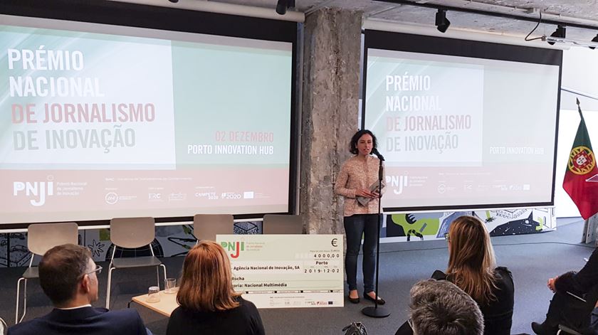 Inês Rocha, jornalista da Renascença distinguida com o prémio nacional de Jornalismo de Inovação Foto: Maria João Cunha