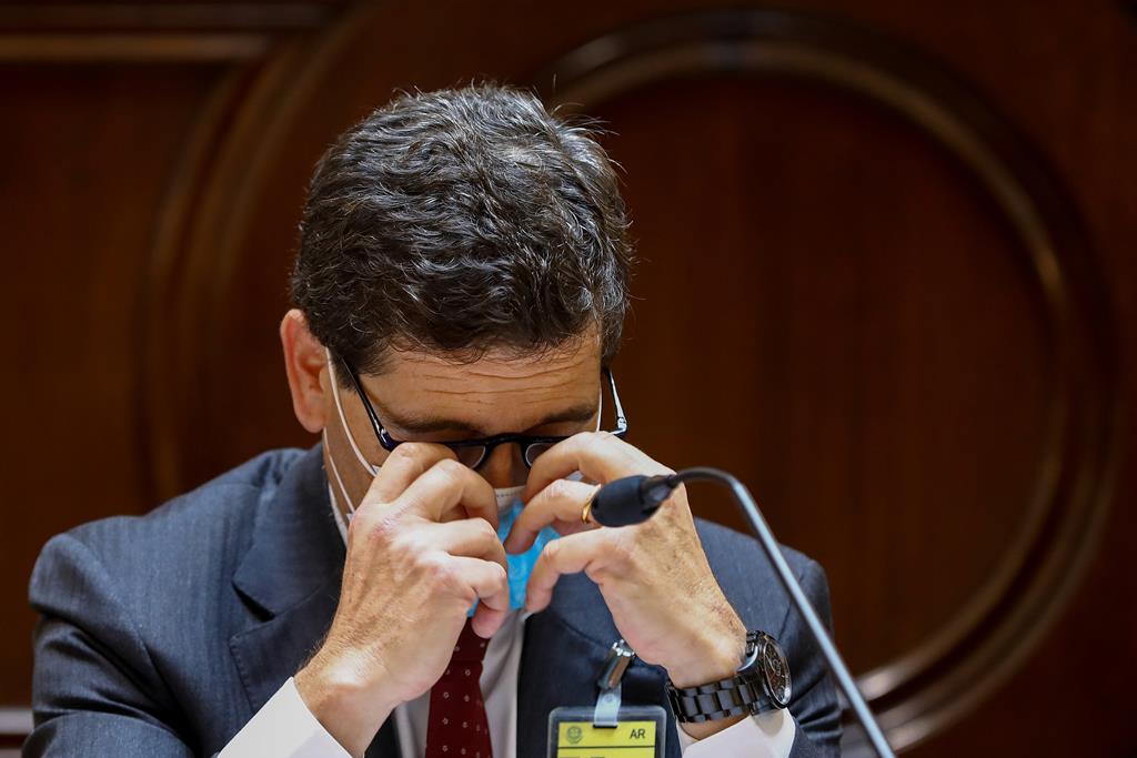 Presidente do Novo Banco António Ramalho durante audição na comissão de Orçamento e Finanças no Parlamento 15 Setembro 2020 Foto António Pedro Santos Lusa