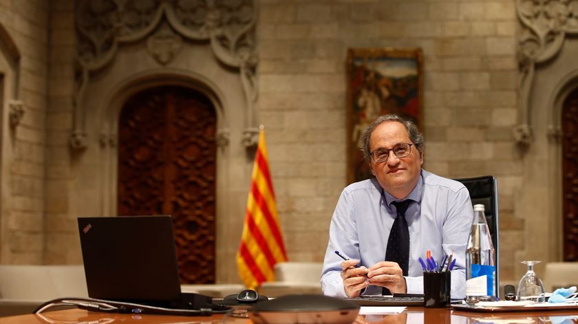 Quim Torra anuncia novas medidas de contenção. Foto: Quique Garcia/EPA