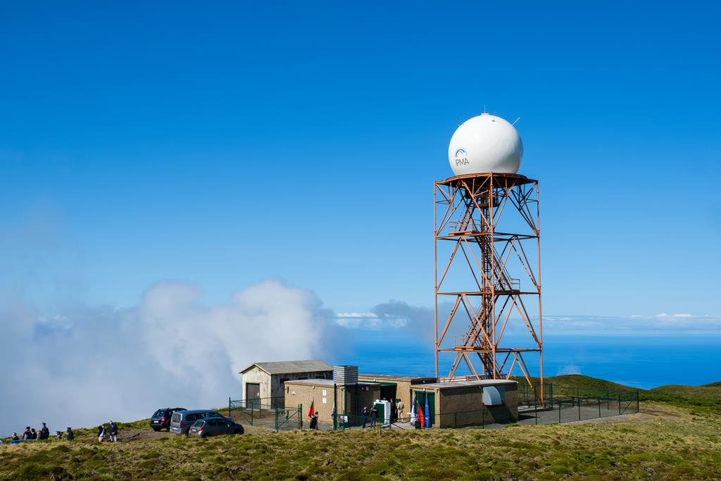 Radar meteorológico de Santa Bárbara na ilha Terceira Açores Foto: António Araújo/Lusa