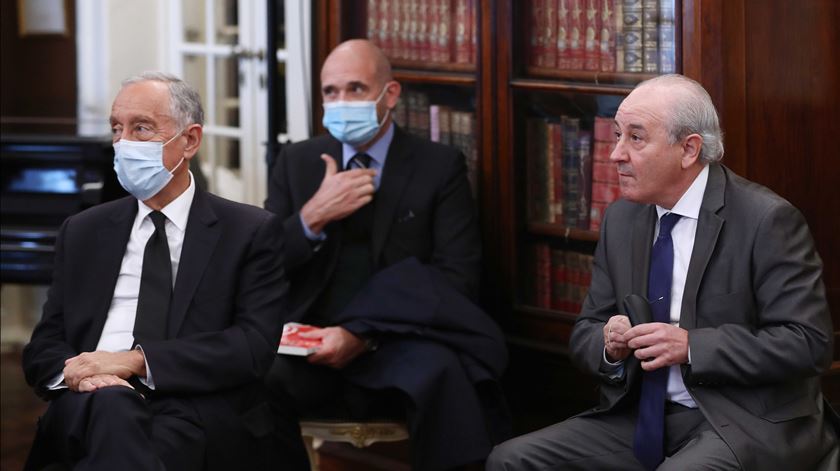 Marcelo Rebelo de Sousa, Passos Coelho e Rui Rio no lançamento de livro sobre Sá Carneiro. Foto: António Pedro Santos/Lusa