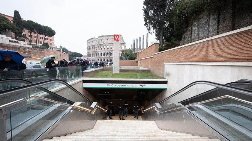 Roma vê duas estações-museu inauguradas esta terça-feira após diversos anos de obras. Foto: Massimo Barsoum/EPA