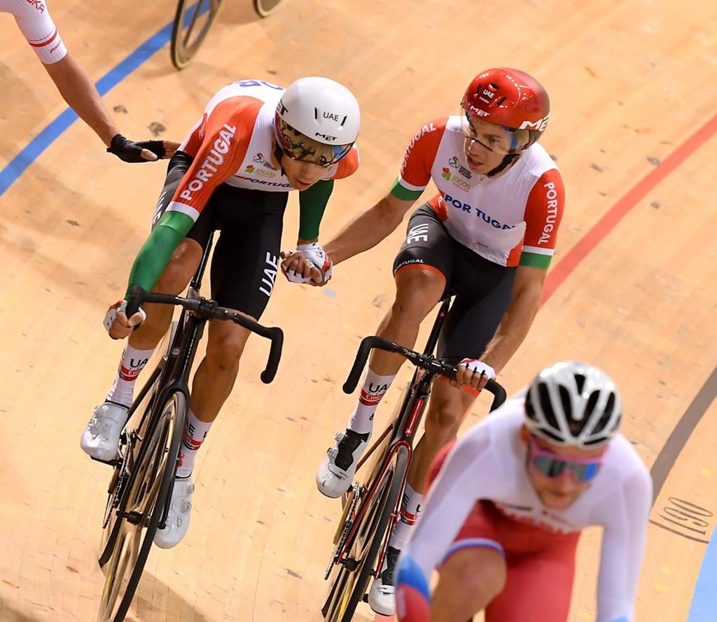 Rui e Ivo Oliveira nos Europeus de 2020.  Foto: Federação Portuguesa de Ciclismo