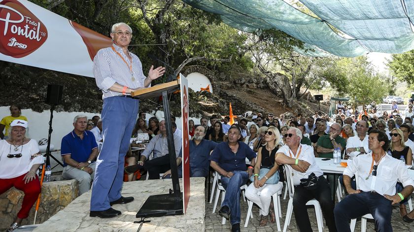 Rui Rio enquanto discursava na Festa do Pontal. Foto: Luis Forra/Lusa