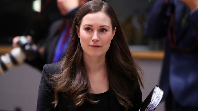 Sanna Marin na primeira cimeira em Bruxelas, em dezembro de 2019. Foto: Reuters