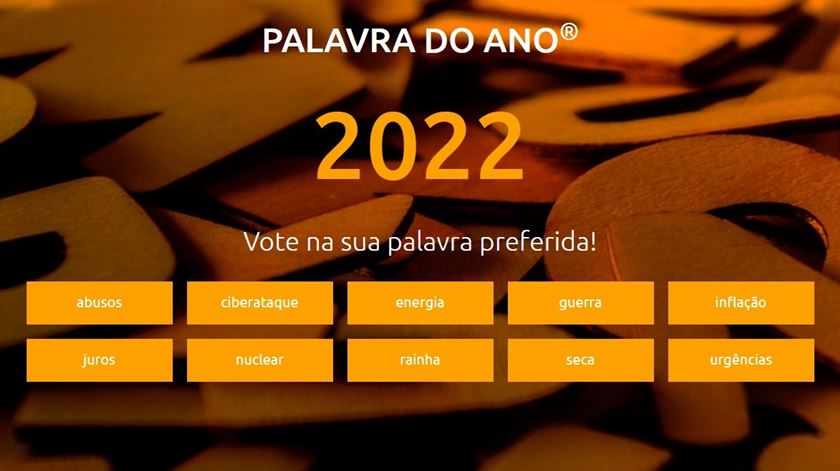 "Abusos", "guerra" ou "inflação"? Já pode votar na "Palavra do Ano" de 2022