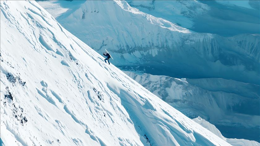 Andrzej Bargiel durante a subida ao Evereste. Foto: Bartłomiej Bargiel / Red Bull Content Pool