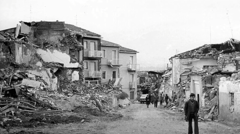 O terremoto de Irpinia, em 1980, foi um dos piores desastres que atingiu a Itália. Foto: DR