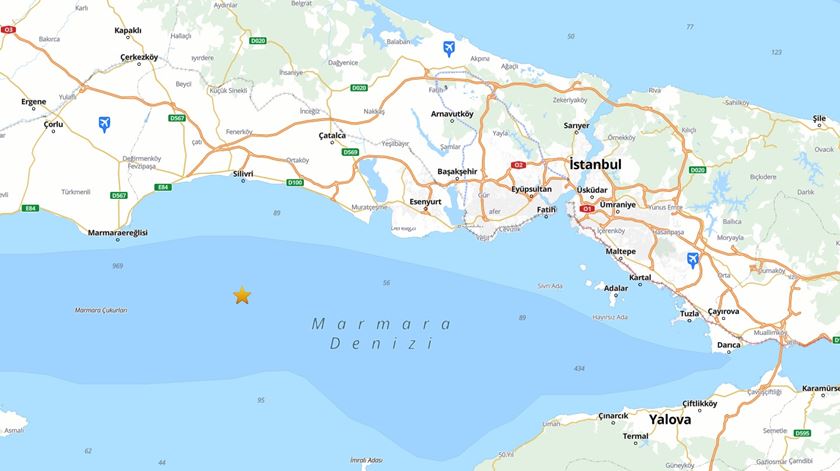 Sismo de 6.2 na escala de Richter sentido em Istambul, Turquia. Foto: AFAD