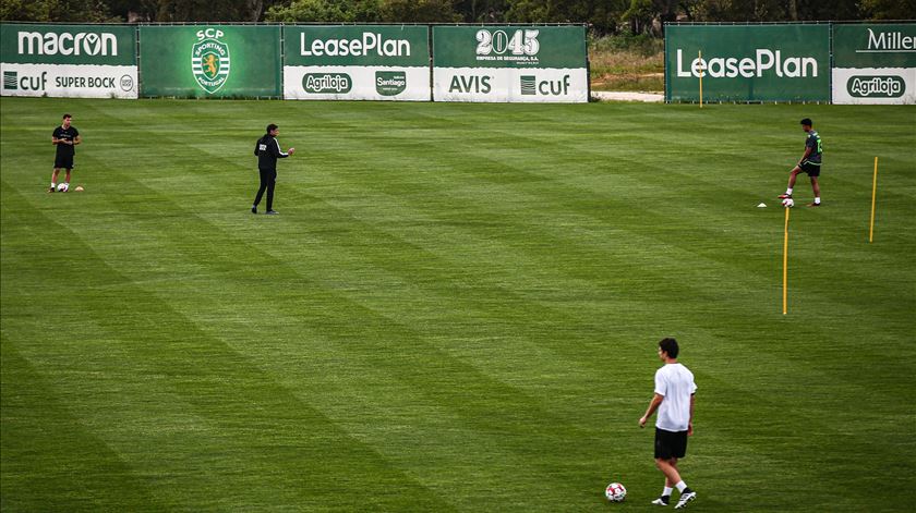 O Sporting foi o primeiro clube da I Liga a regressar aos treinos individualizados Foto: SCP