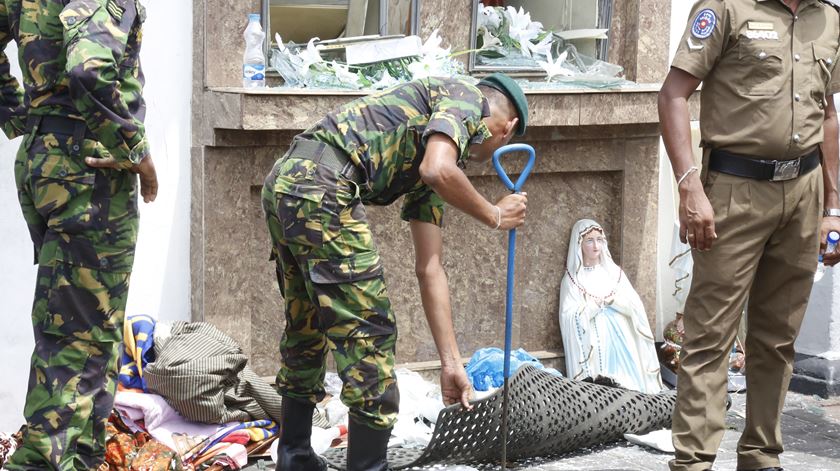 Uma onda de atentados matou centenas no Sri Lanka, na Páscoa de 2019. Foto: M.A. Pushpa Kumara/EPA