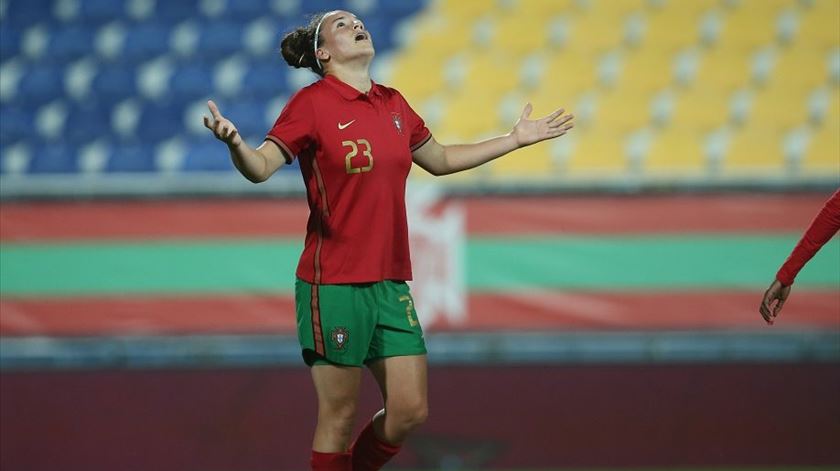 Telma Encarnação, seleção Portugal. Foto: FPF Telma Encarnação, seleção Portugal. Foto: FPF