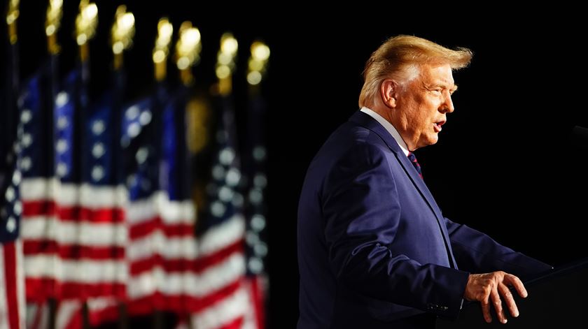 Donald Trump, presidente dos Estados Unidos, Último dia Convenção Nacional Republicana, Casa Branca. Foto: Jim Lo Scalzo/EPA