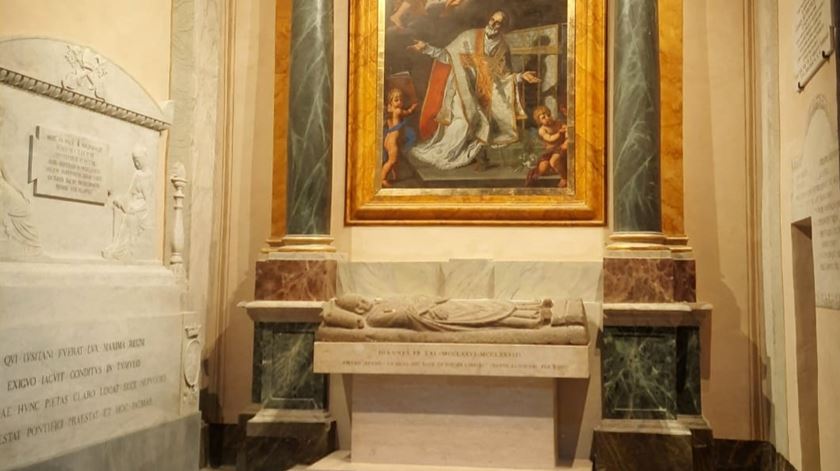 Novo túmulo está na Catedral de Viterbo, em Itália. Foto: DR