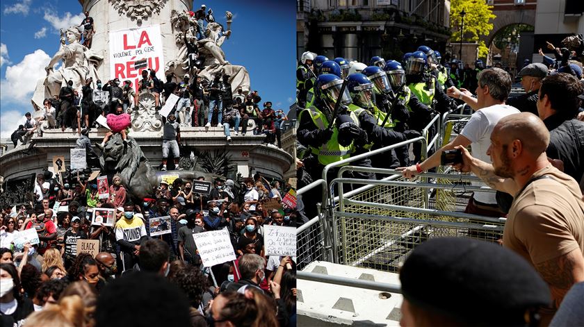 Confrontos entre polícia, extrema-direita e manifestantes antirracismo marcam ruas de Londres e Paris