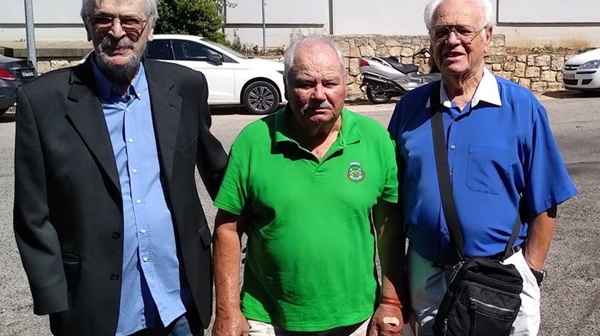 Velasco, Virgílio Ferreira e Bouçós, companheiros da Selecção. Foto: Virgílio Ferreira