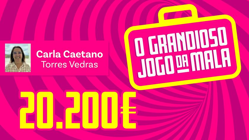 A Carla Caetano de Torres Vedras ganhou 20.200€ no Grandioso Jogo da Mala