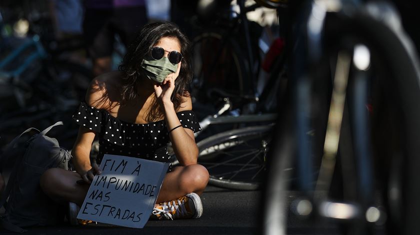 Vigília contra os atropelamentos em Lisboa. Foto: José Sena Goulão/Lusa