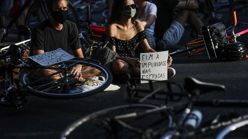 Vigília contra os atropelamentos em Lisboa. Foto: José Sena Goulão/Lusa