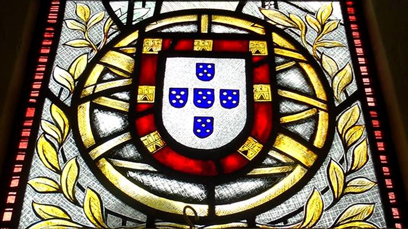 Pormenor do vitral que comemora os portugueses na Primeira Grande Guerra. Foto: DR