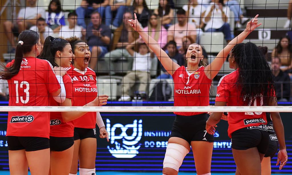 Benfica, voleibol feminino. Foto: SLB Benfica, voleibol feminino. Foto: SLB