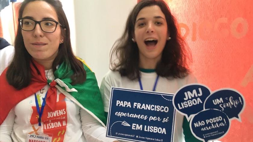 Jovens portugueses mensagem para o Papa  Jornada Mundial da Juventude em Lisboa em 2022 Foto: Paula Caeiro Varela/RR